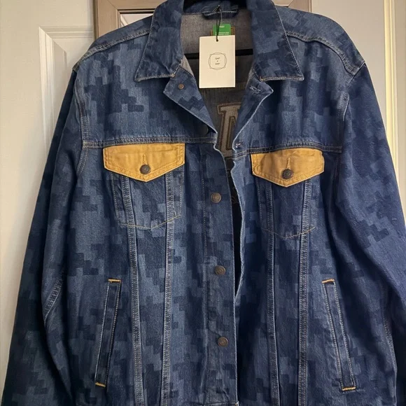 Dapper Dan Blue and Tan Denim Jacket DAP x GAP - Picture 5 of 6